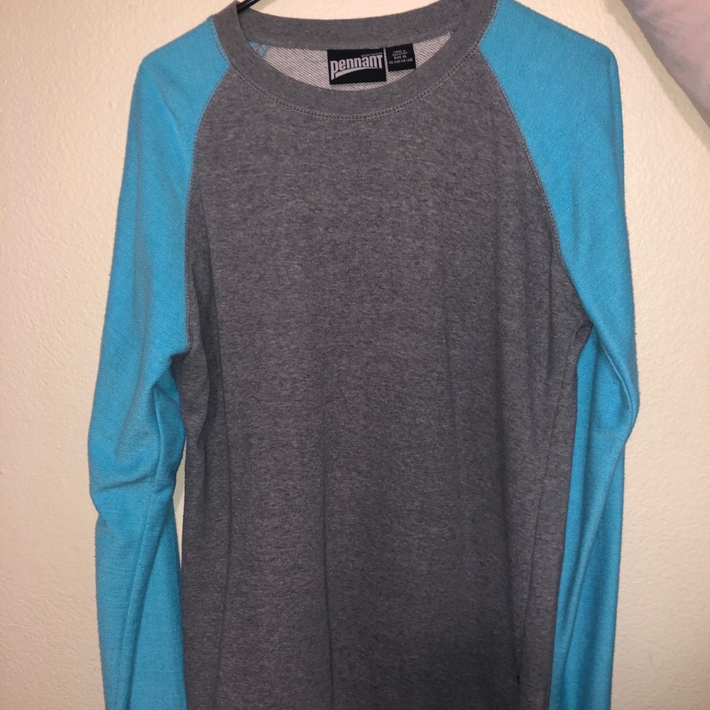 Grey and Blue Sweatshirt